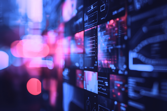 A slide background for showcasing digital and creative content. Background image. Created with Generative AI technology.