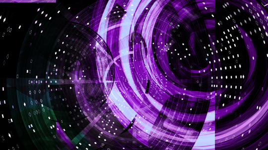 Abstract digital background with blue and violet light waves, representing innovation and future trends in medical technology.